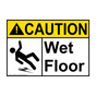ANSI CAUTION Wet Floor Sign with Symbol ACE-6640