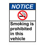 Portrait ANSI NOTICE Smoking is prohibited Sign with Symbol ANEP-38849