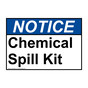 ANSI NOTICE Chemical Spill Kit Sign ANE-50295