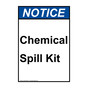 Portrait ANSI NOTICE Chemical Spill Kit Sign ANEP-50295