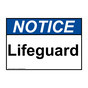 ANSI NOTICE Lifeguard Sign ANE-34614