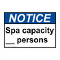 ANSI NOTICE Custom Spa Capacity - Persons Sign ANE-7774