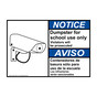 English + Spanish ANSI NOTICE Dumpster for school use only Sign With Symbol ANB-14524