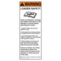 Portrait ANSI WARNING LOADER SAFETY Know all operation, warning and safety instruction Sign with Symbol AWE-14500