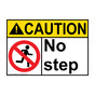 ANSI CAUTION No step Sign with Symbol ACE-28396