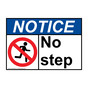 ANSI NOTICE No step Sign with Symbol ANE-28396