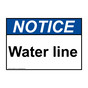 ANSI NOTICE Water line Sign ANE-36800