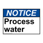 ANSI NOTICE Process water Sign ANE-36849