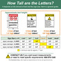 Letter Size Guide for Various Sign Dimensions