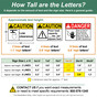 Hole Size Guide for Rectangular Sign