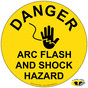 Danger Arc Flash And Shock Hazard Floor Label NHE-18834