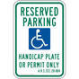 ADA Reserved Parking A.R.S. Sec. 28-884 Sign PKE-20910-Arizona