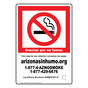 Arizona Spanish Thank you for not smoking. Smoke-Free AZ Sign NHS-28235-Arizona