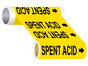 ASME A13.1 Spent Acid Wide Pipe Label