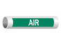 ASME A13.1 Air White On Green Pipe Label PIPE-23035_White_on_Green