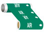 ASME A13.1 Air White On Green Wide Pipe Label