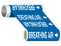 ASME A13.1 Breathing Air White On Blue Wide Pipe Label PIPE-23140_WideRoll_White_on_Blue