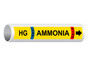 ASME A13.1 HG Vap Ammonia High Pipe Label PIPE-14883