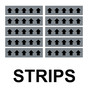 ASME A13.1 Black Arrows On Gray Label Strips ArrowStrip-Black_on_Gray
