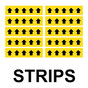ASME A13.1 Black Arrows On Yellow Label Strips ArrowStrip-Black_on_Yellow