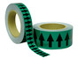 ASME A13.1 Black Arrows On Green Tape Roll ArrowRoll-Black_on_Green