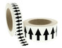 ASME A13.1 Black Arrows On White Tape Roll ArrowRoll-Black_on_White