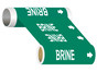 ASME A13.1 Brine White On Green Wide Pipe Label PIPE-23145_WideRoll_White_on_Green