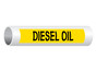 ASME A13.1 Diesel Oil Black On Yellow Pipe Label PIPE-23320_Black_on_Yellow