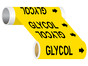 ASME A13.1 Glycol Wide Pipe Label PIPE-23530_WideRoll_Black_on_Yellow