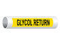 ASME A13.1 Glycol Return Pipe Label PIPE-23535_Black_on_Yellow