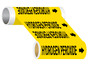 ASME A13.1 Hydrogen Peroxide Wide Pipe Label PIPE-23730_WideRoll_Black_on_Yellow