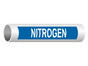 ASME A13.1 Nitrogen Pipe Label PIPE-23925_White_on_Blue