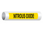 ASME A13.1 Nitrous Oxide Pipe Label PIPE-23930_Black_on_Yellow