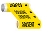 ASME A13.1 Solvent Wide Pipe Label PIPE-24225_WideRoll_Black_on_Yellow