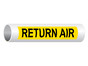 ASME-A13.1 Return Air Black on Yellow Pipe Label PIPE-15214_Black_on_Yellow