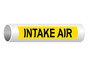 ASME-A13.1 Intake Air Black on Yellow Pipe Label PIPE-15216_Black_on_Yellow
