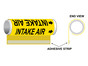 ASME-A13.1 Intake Air Plastic Pipe Wrap PIPE-15216_WRAP_Black_on_Yellow