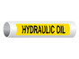 ASME A13.1 Hydraulic Oil Pipe Label PIPE-23705_Black_on_Yellow