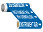 ASME A13.1 Instrument Air Wide Pipe Label PIPE-23770_WideRoll_White_on_Blue