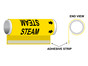 ASME A13.1 Steam Plastic Pipe Wrap PIPE-24250_WRAP_Black_on_Yellow