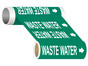 ASME A13.1 Waste Water Wide Pipe Label