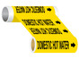 ASME A13.1 Domestic Hot Water Wide Pipe Label