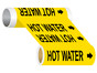 ASME A13.1 Hot Water Wide Pipe Label
