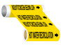 ASME A13.1 Hot Water Recirculation Wide Pipe Label