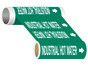 ASME A13.1 Industrial Hot Water Wide Pipe Label PIPE-23745_WideRoll_White_on_Green