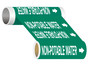 ASME A13.1 Non-Potable Water Wide Pipe Label PIPE-23935_WideRoll_White_on_Green