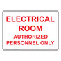 Electrical Room Authorized Personnel Sign NHE-25112