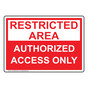 Authorized Access Only Sign NHE-34920_RED
