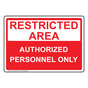 Authorized Personnel Only Sign NHE-34922_RED
