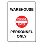 Portrait Warehouse Personnel Only Sign With Symbol NHEP-25239